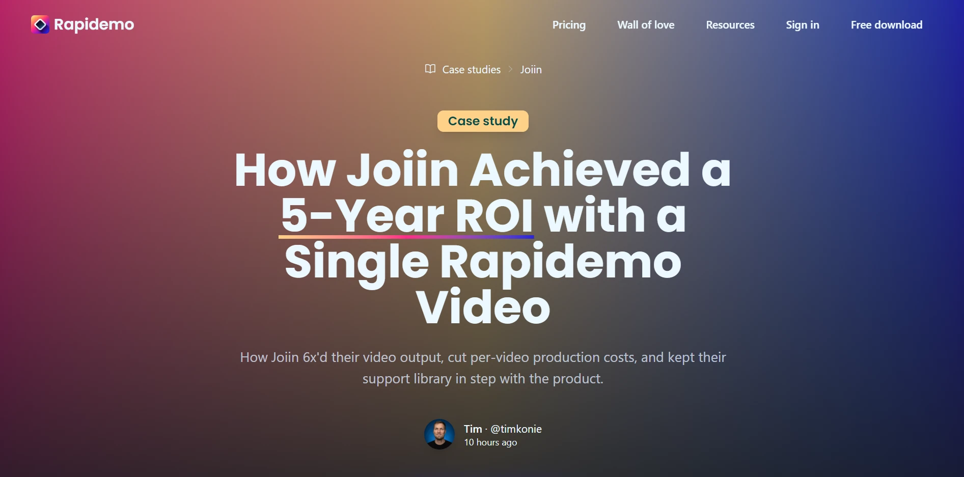 The Joiin case study The Joiin case study