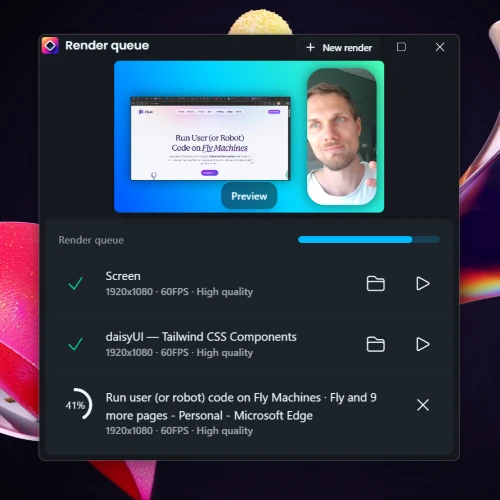 Screenshot of Bulk exports