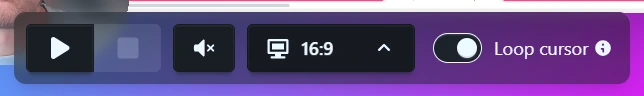 The Loop cursor toggle on the transport bar