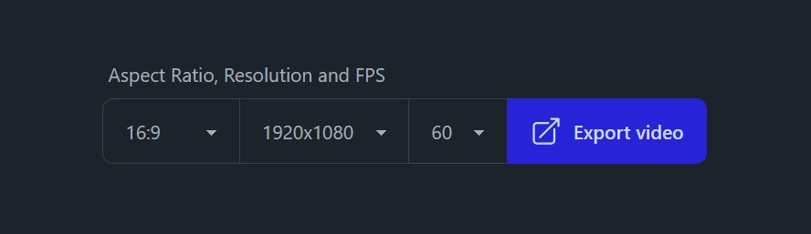 Export settings