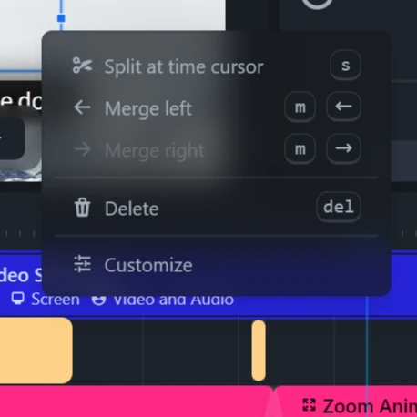 Screenshot of Editor hotkeys